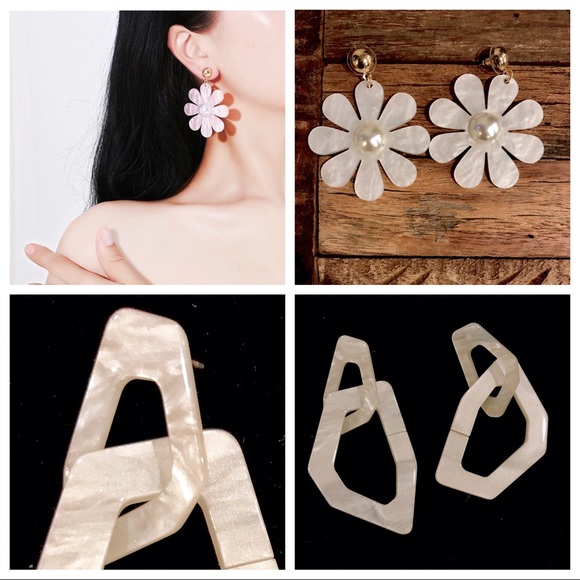 Mother of Pearl Pink White Daisy - Picture 4 of 8